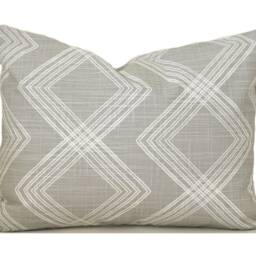 Indoor Farmhouse Pillow Covers With Zipper, Washable, Fast Shipping, Colton French Gray - thumbnail 3