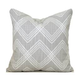 Indoor Farmhouse Pillow Covers With Zipper, Washable, Fast Shipping, Colton French Gray - thumbnail 1