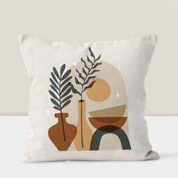Abstract One Line Draw Pillow Cover, Mid Century Modern Cushion, Artistic Living Room Decor, Minimalist Home Accessory - thumbnail 4