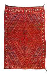 Vintage Moroccan Rug - Handmade Living Room Carpet Bohemian - thumbnail 1