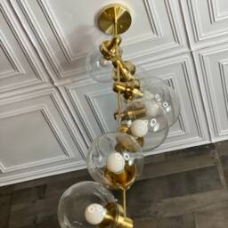 Terra Modern 7 Light 6In Globe Winding Bubble Sputnik Mid Century Industrial Chandelier - thumbnail 4