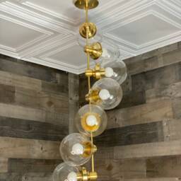 Terra Modern 7 Light 6In Globe Winding Bubble Sputnik Mid Century Industrial Chandelier - thumbnail 3