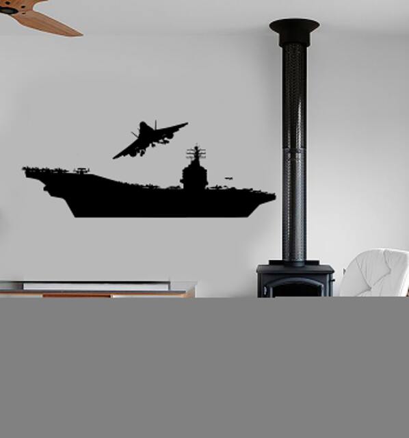 Wall Vinyl Decal Aircraft Navy Air Marine Military Mural Decor 1668Dz - image 1