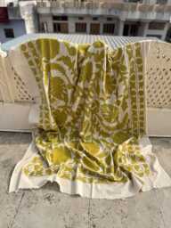 Traditional Hand-Embroidered Cotton Suzani Quilt - Artisan-Made Bohemian Home Accent, Reversible Throw - thumbnail 1
