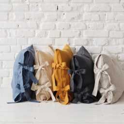 Linen Pillowcase With Ties - Custom Color, Soft & Sustainable Pillow Cover, Farmhouse Bedding Decor - thumbnail 3