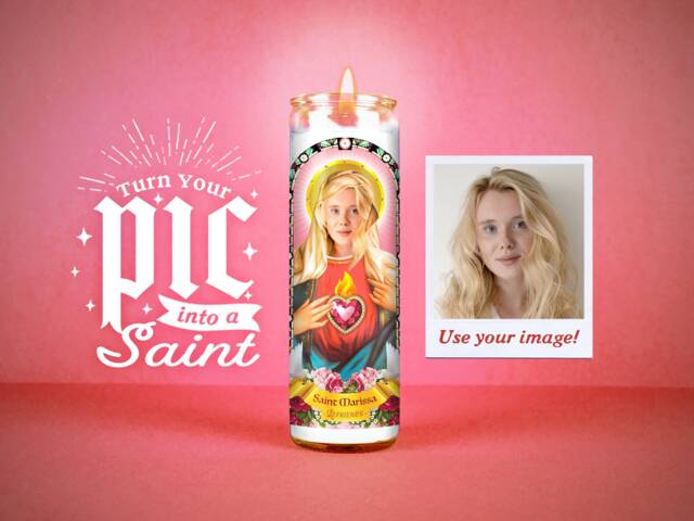 Custom Photo Prayer Candle Unique Maid Of Honor Gift - image 1