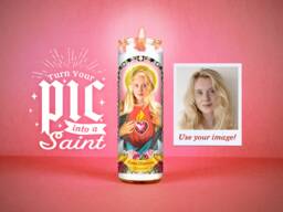 Custom Photo Prayer Candle Unique Maid Of Honor Gift - thumbnail 1