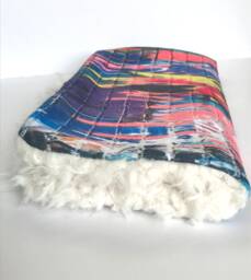 Minky Cuddle Blanket, Boy Blankie, Grafitti Baby Modern New Gift, Nursery - thumbnail 1