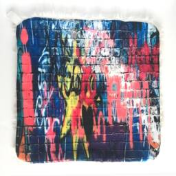 Minky Cuddle Blanket, Boy Blankie, Grafitti Baby Modern New Gift, Nursery - thumbnail 3