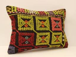 Throw Lumbar Kilim Pillow 14x20 Inch(35x50 cm Bohoturkish Kilim Pillowcover Chair Small Oblong Cushion Cover Tribal Pillow 4Bef-265 - thumbnail 1
