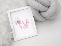 Personalised Name Print, Fishing, Sea Creatures, Girl's Boy's Picture, Under The Sea, Whale Life Animals - thumbnail 1