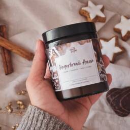 Gingerbread House Cozy Christmas Bookish Candle With Gingerbread, Cinnamon & Vanilla, Gift For Readers - thumbnail 3