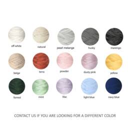 Chunky Round Rug Felted Wool Scandinavian Style Contemporary Design Boho Crochet Handmade Carpet Giant Knitted Kids Nursery Yarn - thumbnail 3