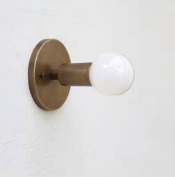 Brass Wall Sconce/Ceiling Flush Mount Light, Solid Ul Listed, No.0205 - thumbnail 1