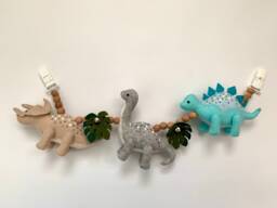 Stroller Garland Dinosaurs, Hanging Toys For Strollers, Pram Garland, Unisex Kids Gift, Strap Stroller, Baby Shower - thumbnail 1