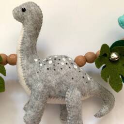 Stroller Garland Dinosaurs, Hanging Toys For Strollers, Pram Garland, Unisex Kids Gift, Strap Stroller, Baby Shower - thumbnail 3