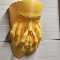 Sad Women Face Wall Planter - Unique Modern Decorative Pot - thumbnail 3