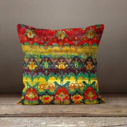 Turkish Kilim Patterned Cushion Cover-Kilim Cushioncase-Turkish Motif Top-Home Decorated Pillow Cover-Gift For Case - thumbnail 3