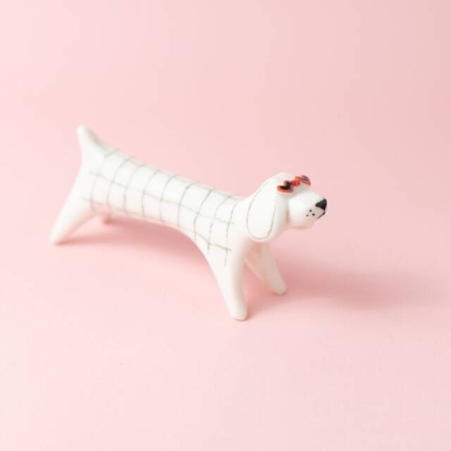 Klaus Handmade Porcelain Dachshund With Heart Sunglasses - image 1