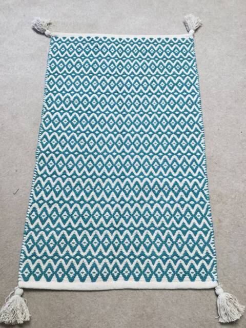 "Rag Rug /Beautiful Chindi Rug, Boho Chic Hippie Rugs, 44""x 26" - image 1