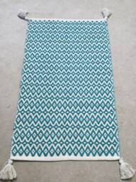 "Rag Rug /Beautiful Chindi Rug, Boho Chic Hippie Rugs, 44""x 26" - thumbnail 1