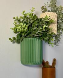 Wall Mounted Planter - Hidden Wall Mount & Drip Tray 4 Sizes 21 Colours Planter Home Decor, Gift, Modern Minimalist - thumbnail 1