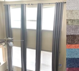 Faux Linen Darkening Curtain Extra Long Custom Made Grommets 12-17 18 20 24 Ft Gray Brown Beige Off White Story Drapes Free Swatch Ikiriska - thumbnail 1