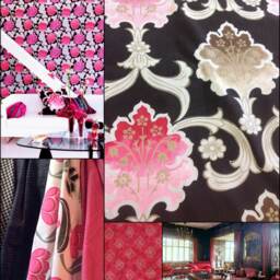 "Osborne & Little Quilted Pillow Bohemian Pink Embroidered Silk, Velvet Beaded Trim - 20""x 20" - thumbnail 3