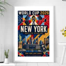 New York World Cup 2026 Host City - Football Print Gift Bespoke A5 A4 A3 Framed Or Unframed - thumbnail 4