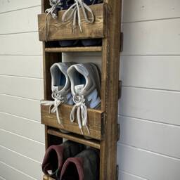 1M Vertical Shoe Organiser - Space Saving Urban Slate - thumbnail 4