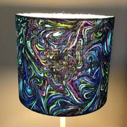 Blue Swirl Drum Lampshade/Pendant Shade. 20cm, 30cm, 40cm - thumbnail 4