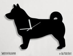 Swedish Vallhund Dog - Wall Clock Silhouette - thumbnail 1