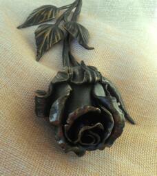 Forged Metal Rose Copper Wrought Iron Rose Gift Flower Handcrafted Steel ?????????????? Rosa ?????? Ardaigh Surgens Roos ???????? ???? ?????????????? ?????? ????????