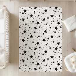 Black Stars, Carpet, Kids Decor, Children's Room Decor, Kids Rug, Carpet - thumbnail 2