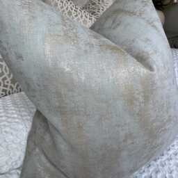 Elegant Caesar Glacier Cushion Cover Luxurious Shimmering Duck Egg Metallic Fabric By Prestigious Textiles - thumbnail 2
