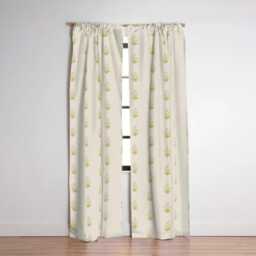 Blackout Window Curtains, Boho Floral Block Print, Green Pink Cream, One Piece Panel, Nursery Curtain, Treatment, Baby Girl - thumbnail 3