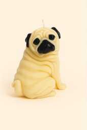 Handcrafted Soy Wax Pug Candle Dog Lover Gift - thumbnail 1