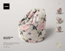 Adult Bean Bag Mockup Set