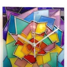 "stained Glass Mosaic Wall Clock Gaudi Art Decor - 7""x 12" - thumbnail 3