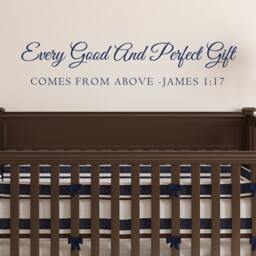 Every Good Gift & Every Perfect - Scripture Vinyl Lettering Decal Wall Words Bible Verse James 117 Shakespeare Quote Wall Decal- 060 - thumbnail 1