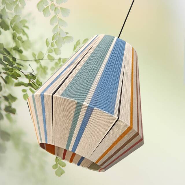 Antikythira-stone-1, Handmade Yarn Lamp Shade, Large Woven Bon Lampshade, Pendant Light By Abajur - image 1