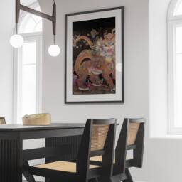 Takashi Murakami Ukiyo-E Tiger Print Authentic Artwork Inspired Wall Art- Modern Japanese Decor - thumbnail 2