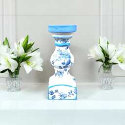 Chinoiserie Candlesticks, Wooden Candlestick, Candle Holder, Decor, Gift, Mantlepiece Candlestick - thumbnail 1