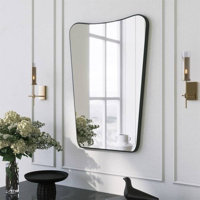 Italian Style Asymmetrical Wall Mirror, Modern Home Decor - image 1