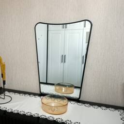 Italian Style Asymmetrical Wall Mirror, Modern Home Decor - thumbnail 3
