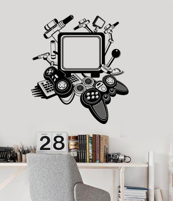Wall Vinyl Decal Gamer Gaming Joysticks Cool Decor 2346Di - image 1