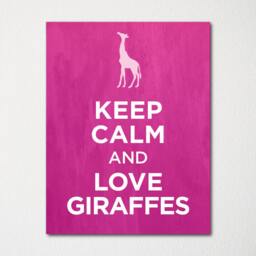 Keep Calm & Love Giraffes - Fine Art Print Choice Of Color Purchase 3 Receive 1 Free - thumbnail 3