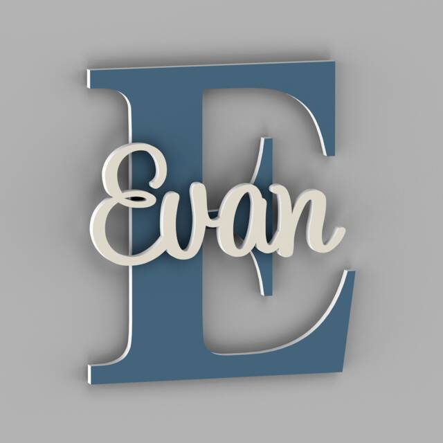 Personalized Name Sign For Nursery - Baby Kids Room Wall Art - image 1