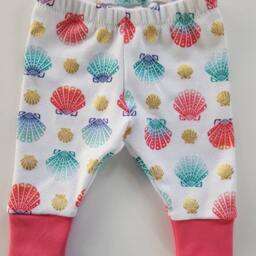 Seashells Swaddle Blanket & Newborn Hat. Leggings. Girl Coming Home Set. Photo Prop. Baby Shower Gift - thumbnail 3