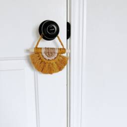 Mini Macrame Wall Hanging Linen Boho Decor, Sunshine Design - thumbnail 4